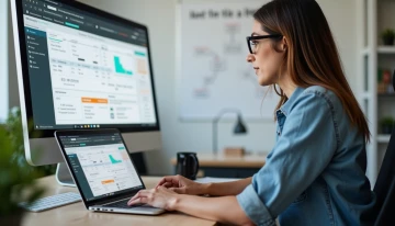 A small business owner reviewing orders in their Shopify store's back office
