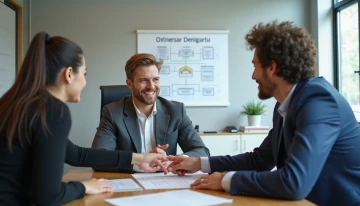 Small business owners discussing cybersecurity concepts at a conference table