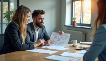 Small business owner explaining cybersecurity to non-technical employee