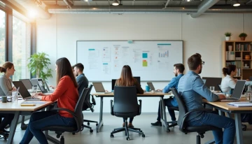 Growing team working in an organized office space