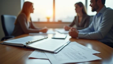 Small business owners reviewing an incident response plan at a conference table